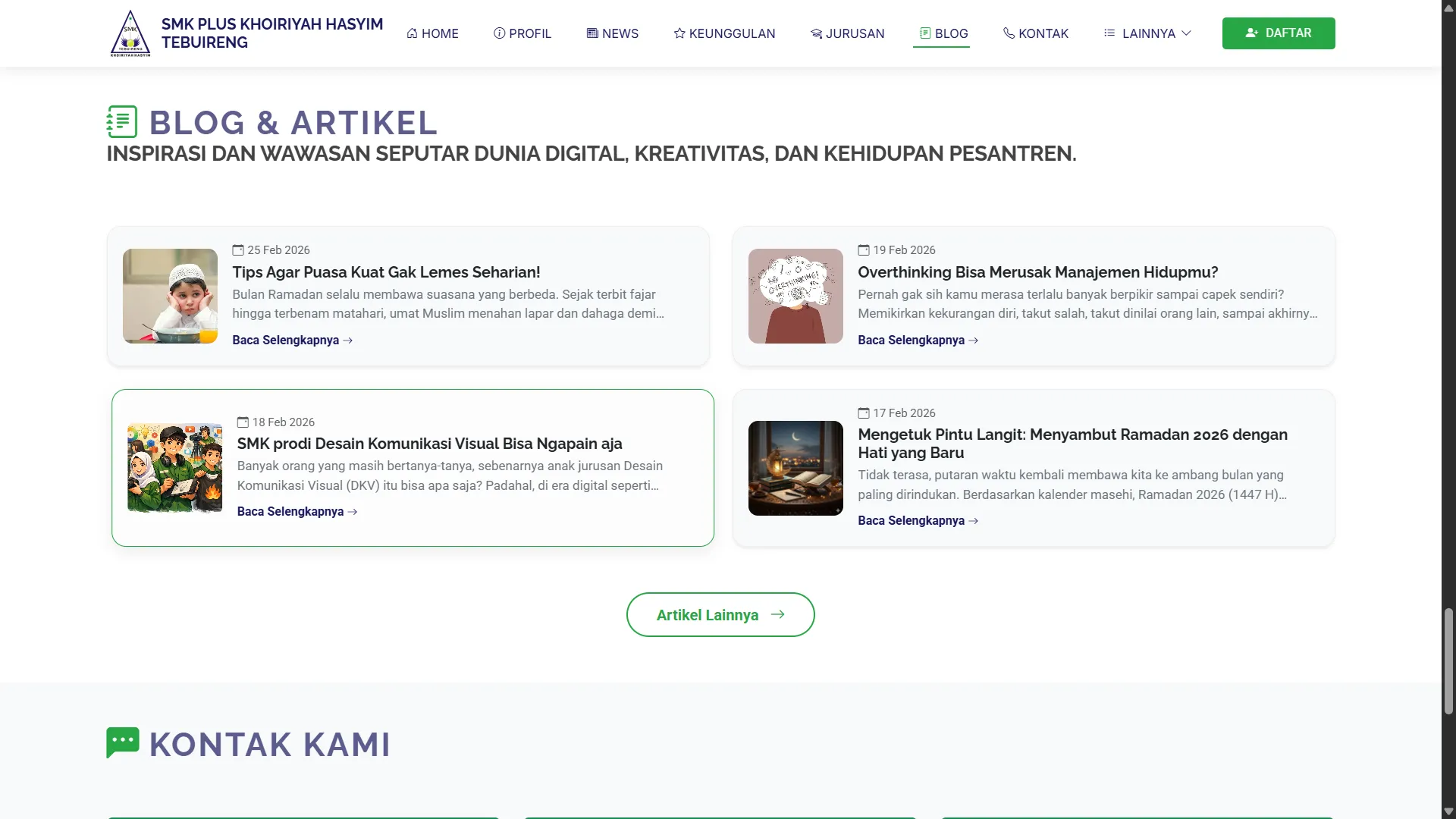 Official School Website